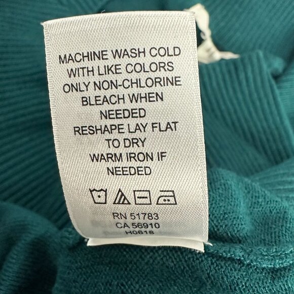 Maurices Womens Green Long Sleeve Knit Sweater Size L Ribbed Collar Soft - Picture 6 of 12